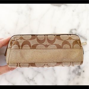 Coach Cosmetic Case in Khaki Gold